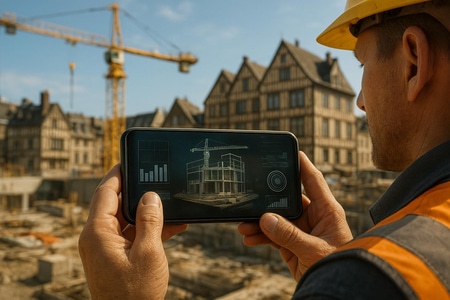 Application mobile de suivi de chantier avec intelligence artificielle pour entreprises BTP à Rouen taille Medium