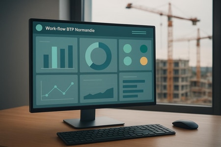 tableau de bord workflow devis commande btp normandie suivi temps reel taille medium