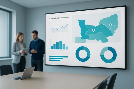 Tableau de bord IA pour emailing de fidélisation client BTP en Normandie