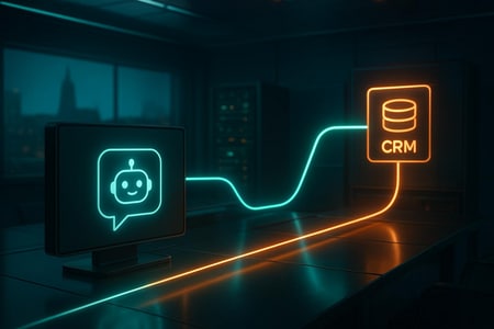 Workflow IA reliant chatbot BTP à Rouen et CRM pour qualification de leads taille medium