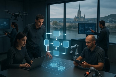 Workflow IA et automatisation pour améliorer le retour sur investissement dans une entreprise BTP à Rouen taille Medium
