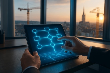 Workflow IA pour automatiser le contenu web BTP et les leads à Rouen taille Medium
