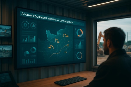 Dashboard IA de suivi et optimisation location matériel BTP en Normandie médium
