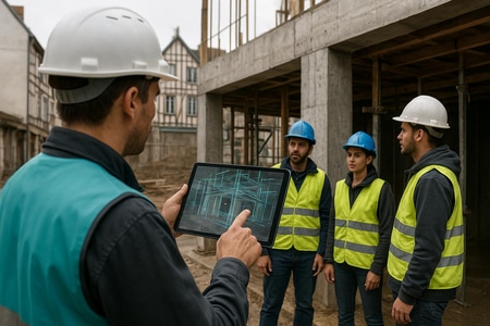 Intégrateur solutions IA pour BTP à Rouen accompagnant une PME du bâtiment dans son automatisation