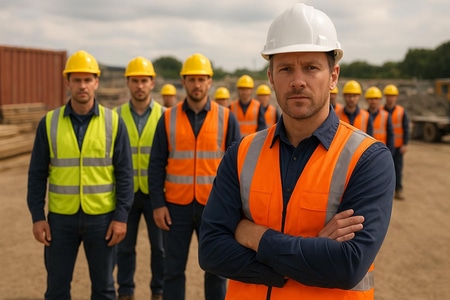 Organigramme équipe chantier BTP pour mémoire technique moyens humains