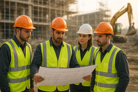 Préparation entretien oral suite à la réponse appel d offre BTP avec equipe de chantier