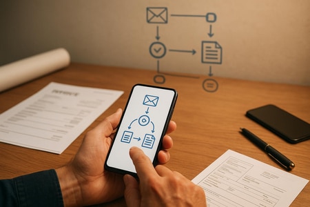 Workflow de relances automatiques devis et factures pour PME BTP à Rouen