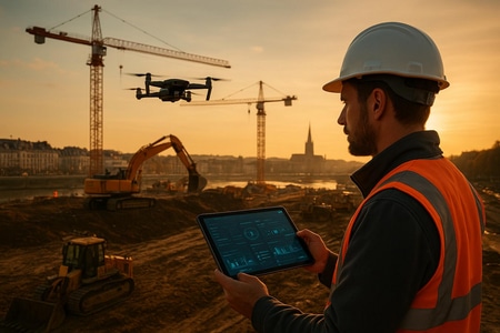 Suivi de chantier BTP par IA à Rouen avec tableaux de bord automatisés