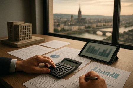 Tableau de bord financier de chantier BTP piloté par IA à Rouen medium