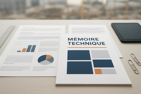 Mise en page mémoire technique réponse appel offre BTP professionnelle et lisible
