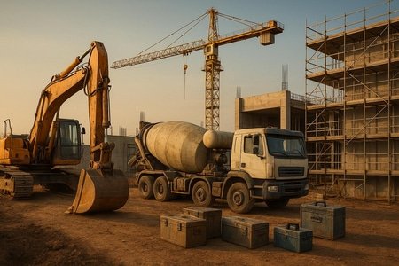 Moyens matériels de chantier détaillés dans un mémoire technique BTP
