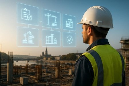 Timeline des scénarios d'emails pour suivi de chantier BTP à Rouen étape par étape