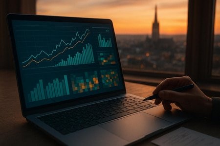 Tableau de bord de trésorerie BTP avec IA pour prioriser les relances clients à Rouen